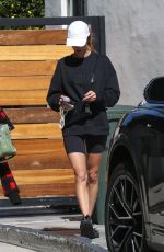 ALESSANDRA AMBROSIO Arrives at Workout in West Hollywood 10/26/2021