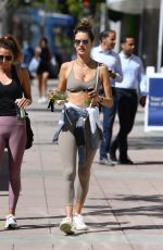 ALESSANDRA AMBROSIO Heading to Pilates Class in Brentwood 10/06/2021