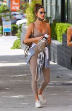 ALESSANDRA AMBROSIO Heading to Pilates Class in Brentwood 10/06/2021
