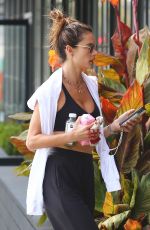 ALESSANDRA AMBROSIO Heading to Pilates Class in Los Angeles 10/20/2021