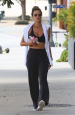 ALESSANDRA AMBROSIO Heading to Pilates Class in Los Angeles 10/20/2021