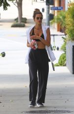 ALESSANDRA AMBROSIO Heading to Pilates Class in Los Angeles 10/20/2021