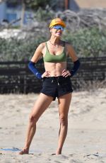 ALESSANDRA AMBROSIO in Bikini Plays Beach Volleyball in Santa Monica 10/10/2021