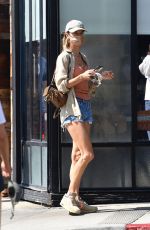 ALESSANDRA AMBROSIO in Daisy Dukes Out for Lunch in Venice Beach 10/03/2021