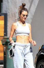 ALESSANDRA AMBROSIO Leaves Pilates Class in West Hollywood 10/12/2021