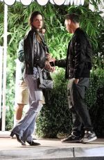 ALESSANDRA AMBROSIO Leaves San Vicente Bungalows in West Hollywood 10/26/2021