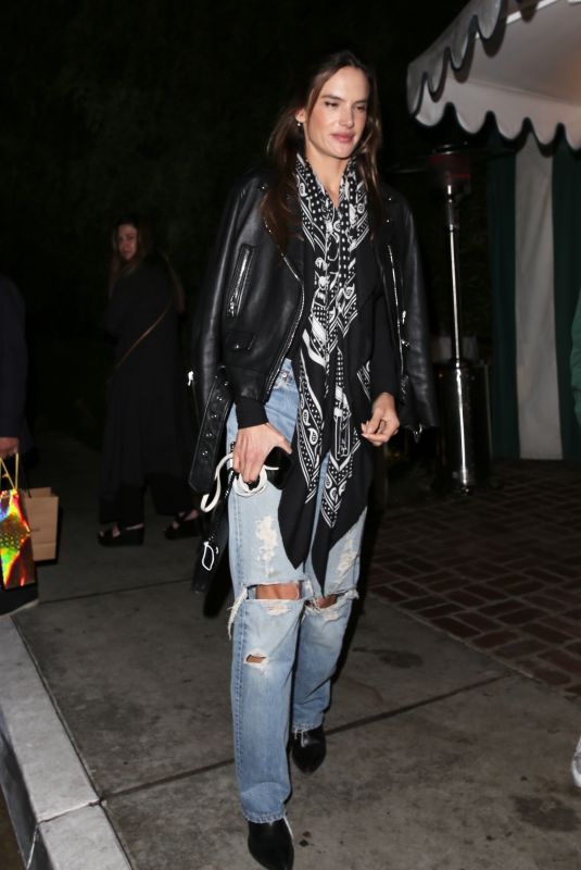 ALESSANDRA AMBROSIO Leaves San Vicente Bungalows in West Hollywood 10/26/2021