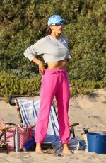 ALESSANDRA AMBROSIO Out at a Beach in Santa Monica 10/22/2021