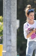 ALESSANDRA AMBROSIO Out in Los Angeles 10/15/2021