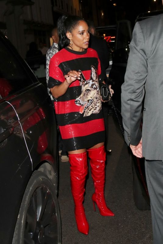 ALEX SCOTT Celebrates Her 37th Birthday at Bagatelle in London 10/16/2021