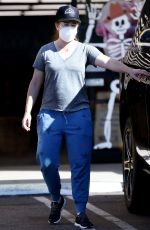 ALYSON HANNIGAN Out Shopping for Halloween Decorations 10/17/2021
