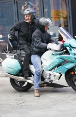 AMANDA HOLDEN Leaves Heart Radio on Limo Bike in London 10/15/2021