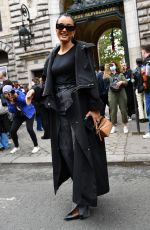 AMINA MUADDI Arrives at Loewe Spring/Summer 2022 Show at Paris Fashion Week 10/01/2021