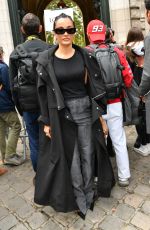 AMINA MUADDI Arrives at Loewe Spring/Summer 2022 Show at Paris Fashion Week 10/01/2021