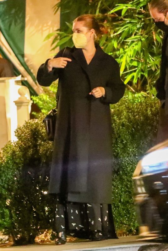 AMY ADAMS Out for Dinner at San Vicente Bungalow in Los Angeles 10/08/2021
