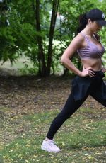 AMY DAY Work Out at Her Local Park in Richmond 10/27/2021