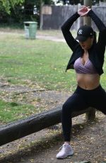 AMY DAY Work Out at Her Local Park in Richmond 10/27/2021