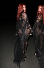 ANASTASIA KARANIKOLAOU and VICTORIA VILLARROEL Arrives at a Private Halloween Party in Los Angeles 10/29/2021