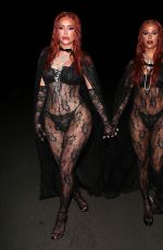 ANASTASIA KARANIKOLAOU and VICTORIA VILLARROEL Arrives at a Private Halloween Party in Los Angeles 10/29/2021