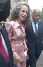 ANDIE MACDOWELL Leaves Her Hotel in London 10/07/2021