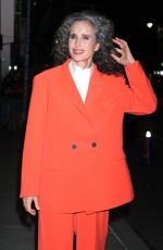 ANDIE MACDOWELL Leaves Late Show with Stephen Colbert in New York 10/21/2021