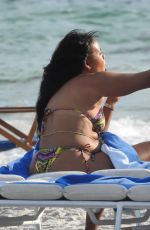 ANGELA SIMMONS in Bikini at a Beach in Miami 10/17/2021