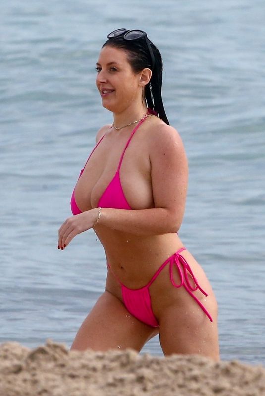 ANGELA WHITE in Bikini at a Beach in Miami 10/11/2021