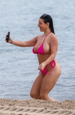 ANGELA WHITE in Bikini at a Beach in Miami 10/11/2021