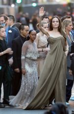 ANGELINA JOLIE Arrives at Externals Premiere at El Capitan Theatre in Hollywood 10/18/2021