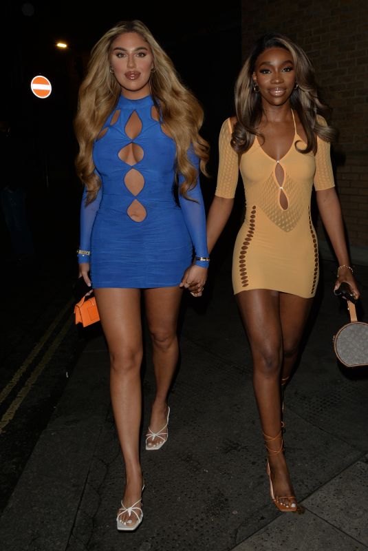 ANNA VAKILI and YEWANDE BIALA Out for Dinner at Hakkasan in London 10/29/2021