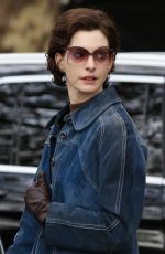 ANNE HATHAWAY on the Set of Armageddon Time in New York 10/27/2021