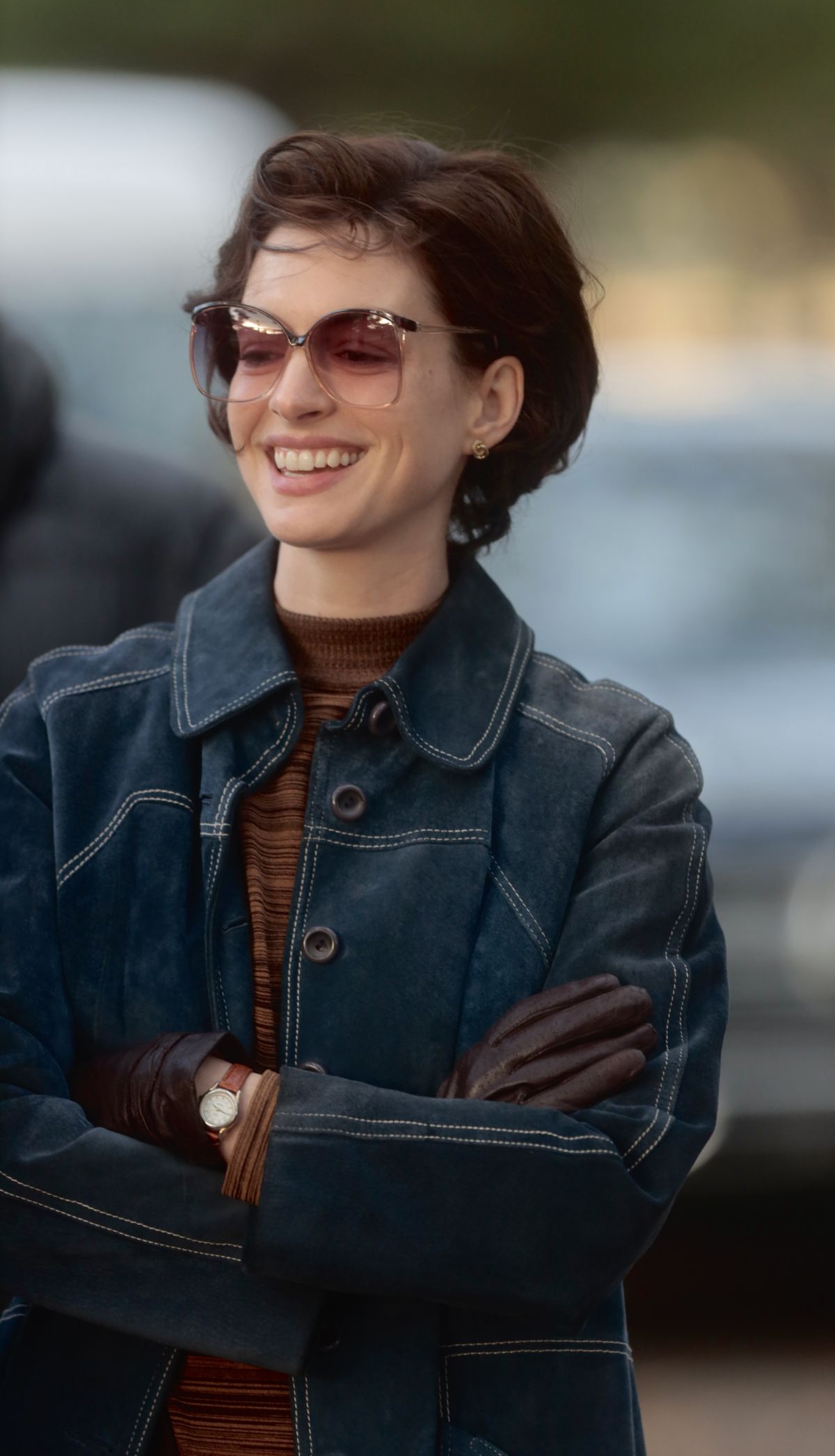 ANNE HATHAWAY on the Set of Armageddon Time in New York 10/27/2021 ...