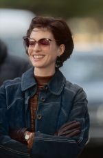 ANNE HATHAWAY on the Set of Armageddon Time in New York 10/27/2021