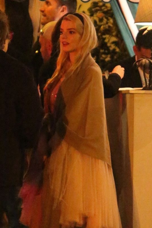 ANYA TAYLOR-JOY Out for Dinner in Los Angeles 10/12/2021