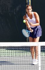 APRIL LOVE GEARY at a Tennis Game with Friends in Calabasas 10/2021