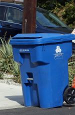 ARIEL WINTER Putting Out Recycled Trash Can in Los Angeles 10/05/2021