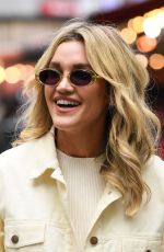 ASHLEY ROBERTS Arrives at Global Radio Studios in London 10/12/2021