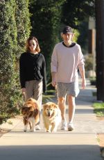 AUBREY PLAZA and Jeff Baena Out with Their Dogs in Los Angeles 10/22/2021