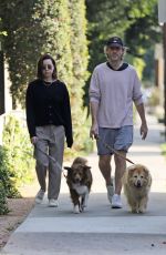 AUBREY PLAZA and Jeff Baena Out with Their Dogs in Los Angeles 10/22/2021