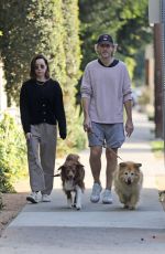 AUBREY PLAZA and Jeff Baena Out with Their Dogs in Los Angeles 10/22/2021