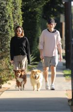 AUBREY PLAZA and Jeff Baena Out with Their Dogs in Los Angeles 10/22/2021