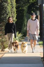 AUBREY PLAZA and Jeff Baena Out with Their Dogs in Los Angeles 10/22/2021