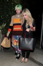 AVRIL LAVIGNE and Mod Sun Out for Dinner at Giorgio Baldi in Santa Monica 10/13/2021