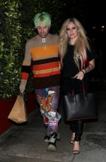 AVRIL LAVIGNE and Mod Sun Out for Dinner at Giorgio Baldi in Santa Monica 10/13/2021