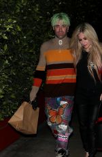 AVRIL LAVIGNE and Mod Sun Out for Dinner at Giorgio Baldi in Santa Monica 10/13/2021