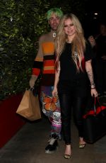 AVRIL LAVIGNE and Mod Sun Out for Dinner at Giorgio Baldi in Santa Monica 10/13/2021