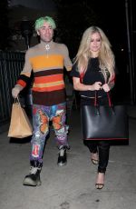 AVRIL LAVIGNE and Mod Sun Out for Dinner at Giorgio Baldi in Santa Monica 10/13/2021
