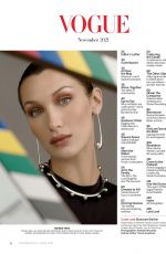 BELLA HADID for Vogue Magazine, November 2021