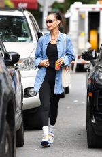 BELLA HADID Leaves a Gym in New York 10/07/2021