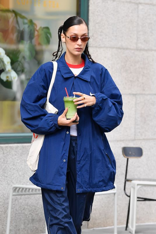 BELLA HADID Out and About in New York 10/12/2021